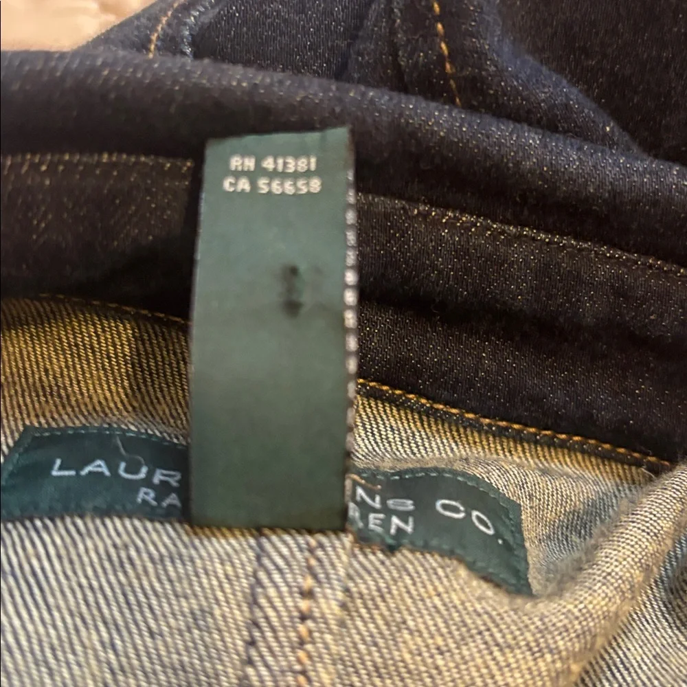 LRL Lauren Jeans Co. Ralph Lauren size 16 princess seams button up Jean jacket - Picture 9 of 10